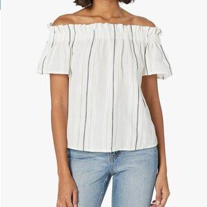 Off the Shoulder Cooper & Ella Fernanda Striped Top in XS